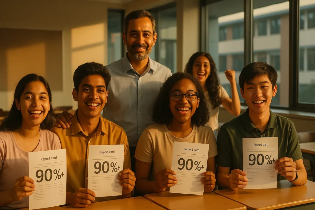 1st PUC Commerce toppers at Career Zone Coaching near Rajajinagar, Bangalore - 92% distinction rate